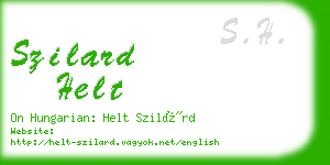 szilard helt business card